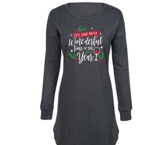🦋 NWOT Instant Message Women's Xmas Wine Dress